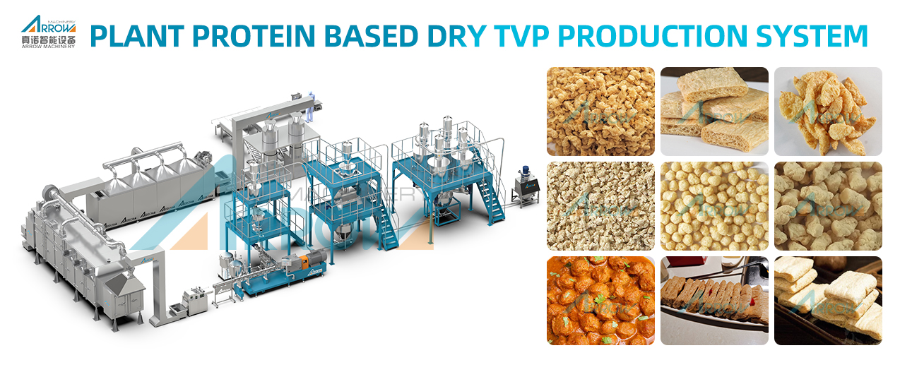 Plant Protein Based Dry Tvp Production System